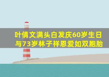 叶倩文满头白发庆60岁生日 与73岁林子祥恩爱如双胞胎